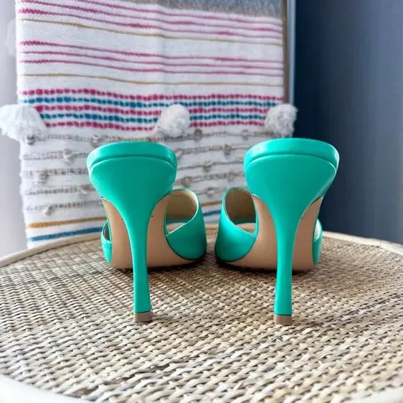 Bottega Veneta Stretch Lounge Nappa Leather Square Open Toe Heel Sandals Size 42 - Picture 5 of 10